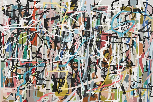 Similar To Jackson Pollock: Pollock Wink XVIII by Angel Estevez