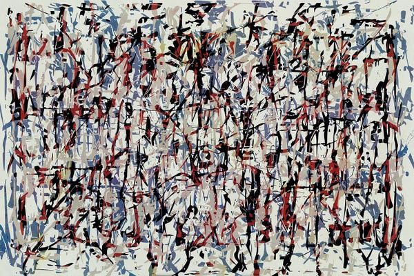Similar To Jackson Pollock: Pollock Wink XIX by Angel Estevez