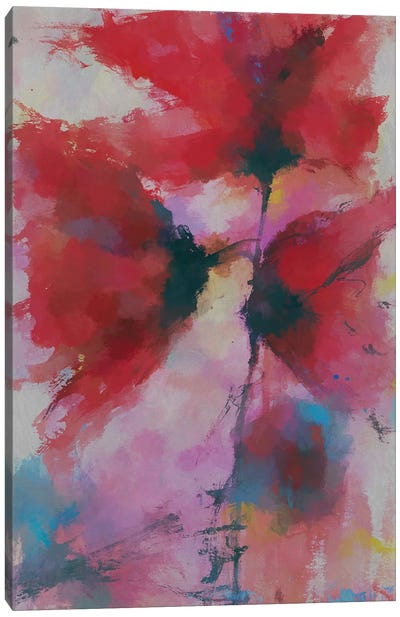 Red Flowers III Canvas Art Print - Angel Estevez