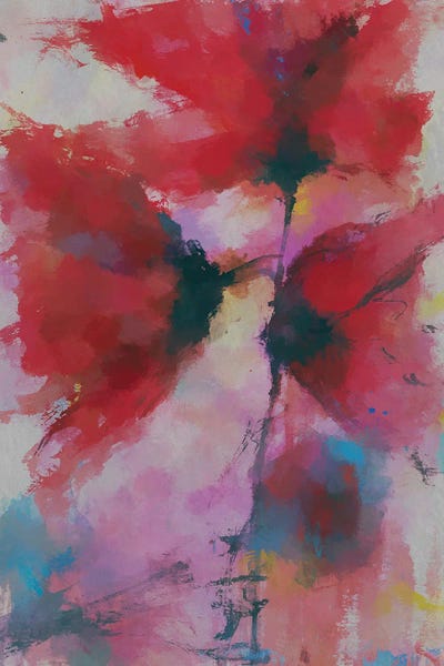 Angel Estevez: Red Flowers III by Angel Estevez