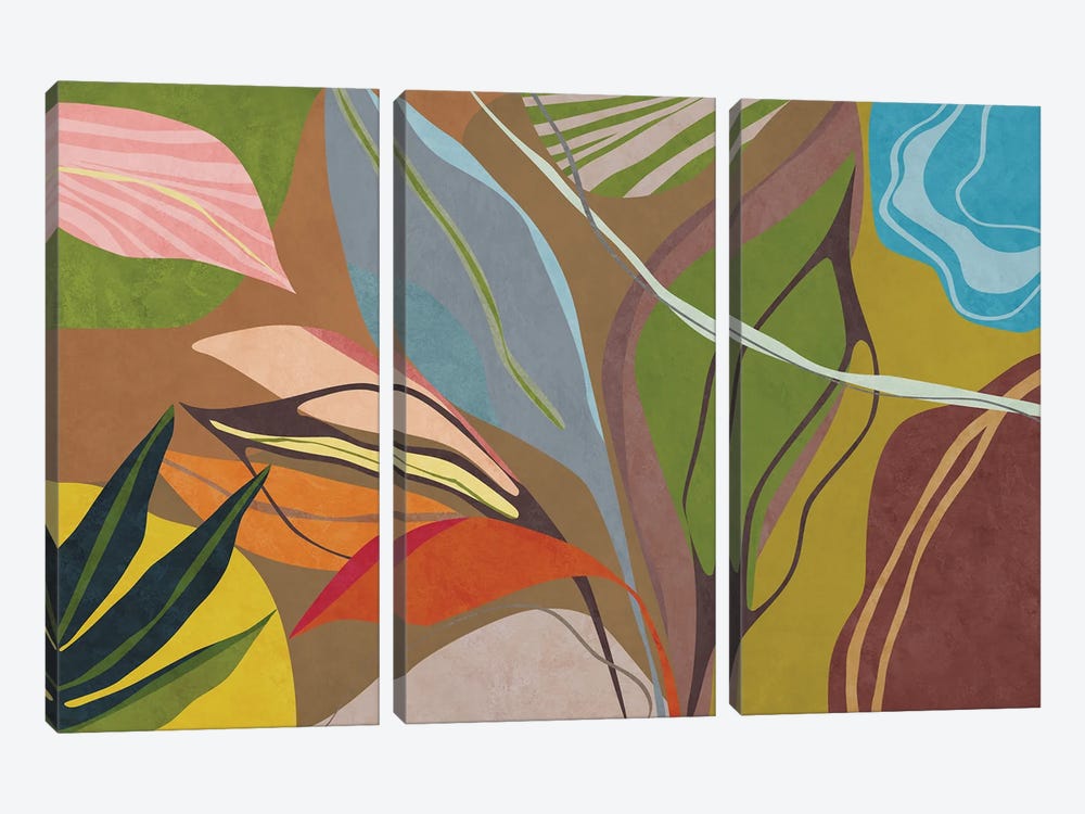 Tropical Garden V by Angel Estevez 3-piece Canvas Print