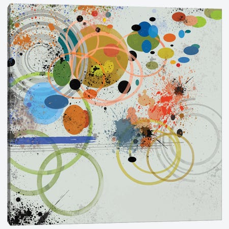 Circles And Splashes Canvas Print #AEZ85} by Angel Estevez Canvas Art
