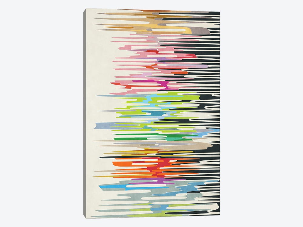 Colored Waves II by Angel Estevez 1-piece Canvas Art