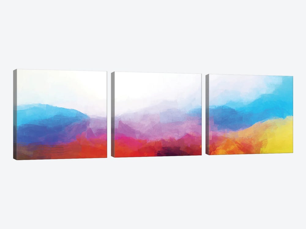 Colorful Mountains VI by Angel Estevez 3-piece Canvas Art Print