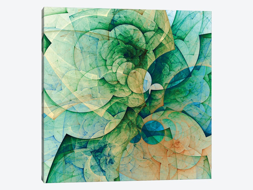 Greenish And Transparent by Angel Estevez 1-piece Canvas Art