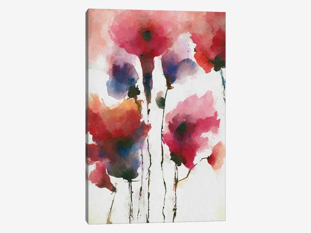 Red Flowers V by Angel Estevez 1-piece Canvas Print
