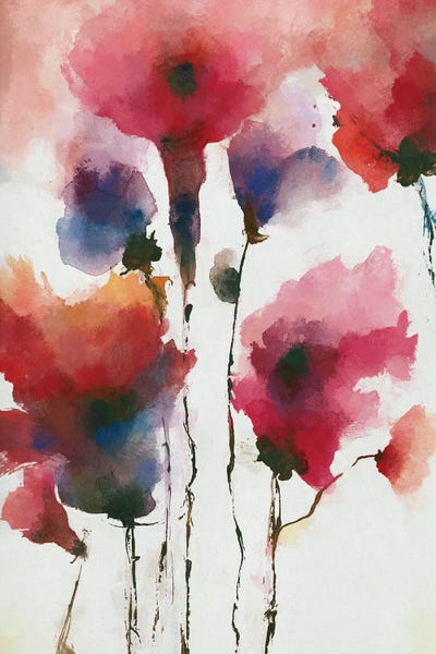 Poppies: Red Flowers V by Angel Estevez