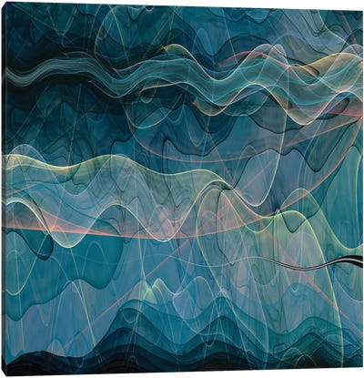 Waves Path Canvas Art Print - Angel Estevez