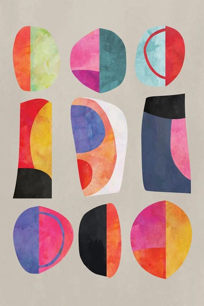 Colorful Abstracts: Colored Pieces VIII by Angel Estevez