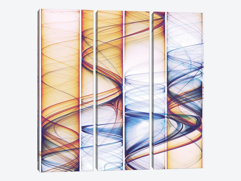 Winding Lines by Angel Estevez 3-piece Canvas Art Print