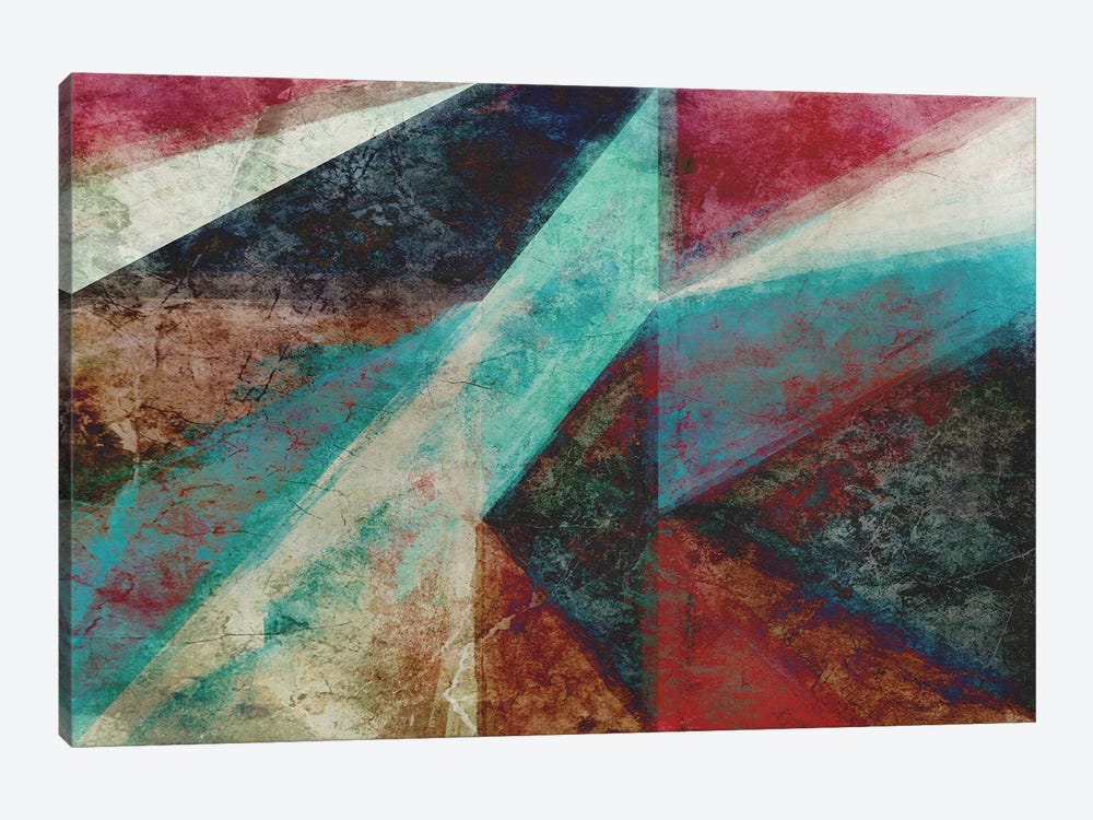 Textured Geometric With Triangles by Angel Estevez 1-piece Canvas Artwork