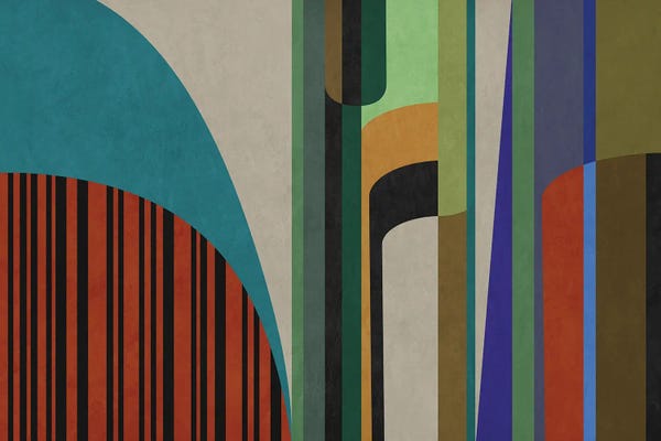 Retro Geo Abstracts: Geometric Concept XII by Angel Estevez