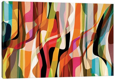Colored Ripples Canvas Art Print - Angel Estevez