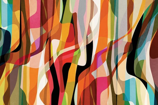 Abstract Bathroom: Colored Ripples by Angel Estevez