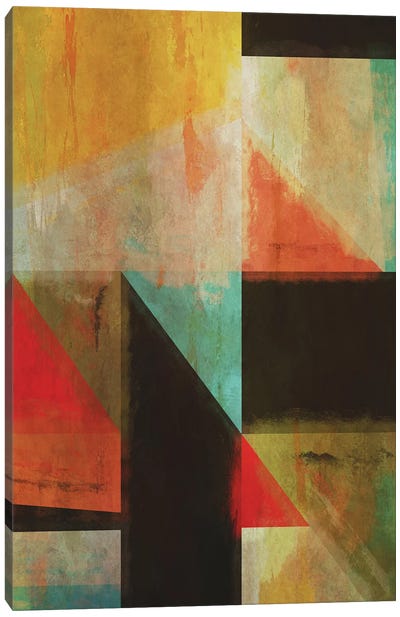 Textured Geometric With Triangles II Canvas Art Print - Artists Like Kandinsky