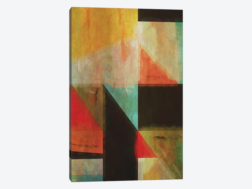 Textured Geometric With Triangles II by Angel Estevez 1-piece Canvas Wall Art