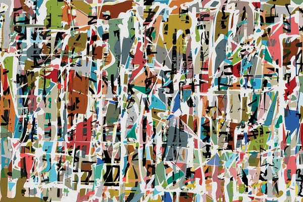 Similar To Jackson Pollock: Mixing Colors And Shapes III by Angel Estevez