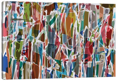 Mixing Colors And Shapes IV Canvas Art Print - Similar to Jackson Pollock