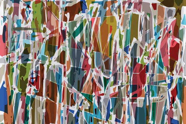 Abstract: Mixing Colors And Shapes IV by Angel Estevez