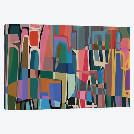 Colored Pieces XIII Canvas Print #AEZ991} by Angel Estevez Canvas Art Print