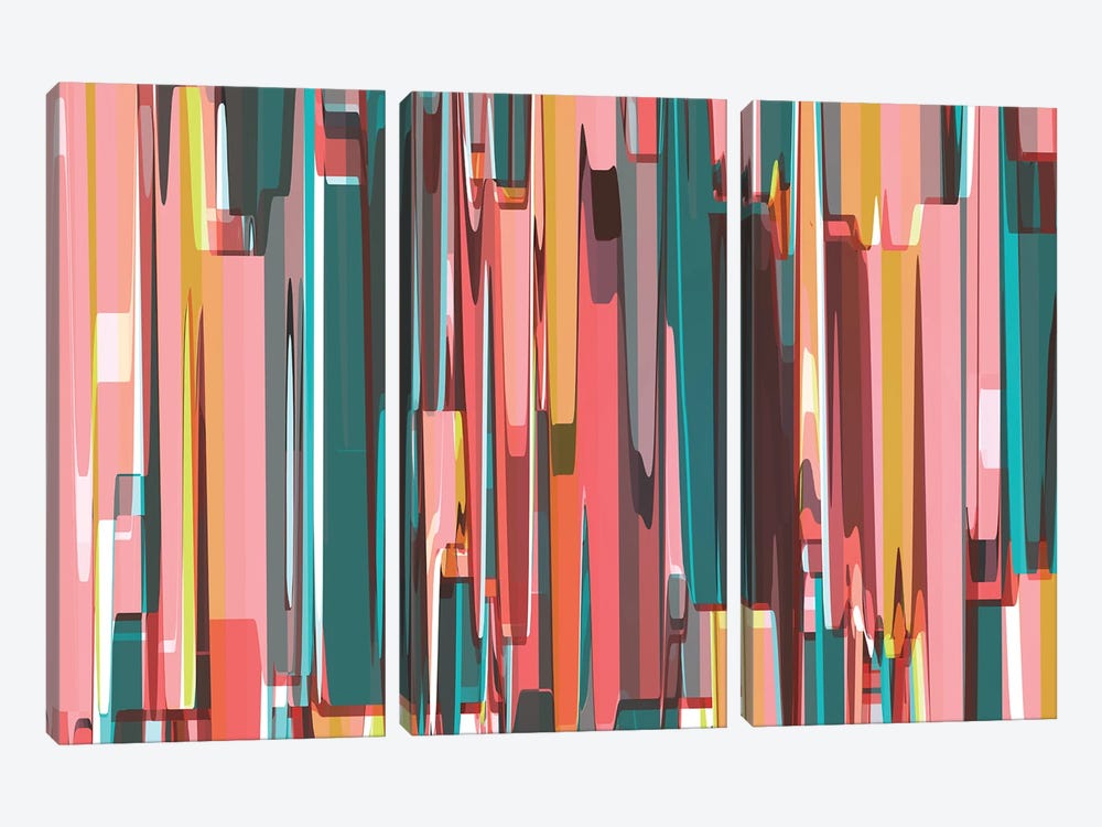 Abstract Metropolis by Angel Estevez 3-piece Canvas Print