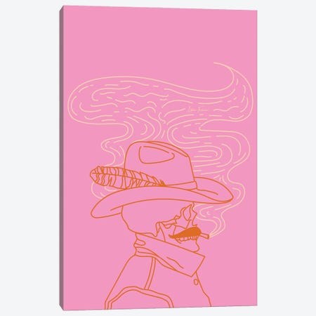 Love or Die Tryin' Cowhand in Pink Canvas Print #AFC17} by Allie Falcon Canvas Art