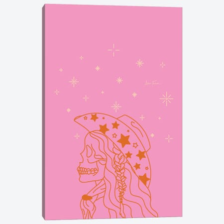 Love or Die Tryin' Rhinestone Cowgirl in Pink Canvas Print #AFC20} by Allie Falcon Canvas Wall Art