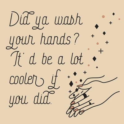 Wash Your Hands by Allie Falcon framed canvas print