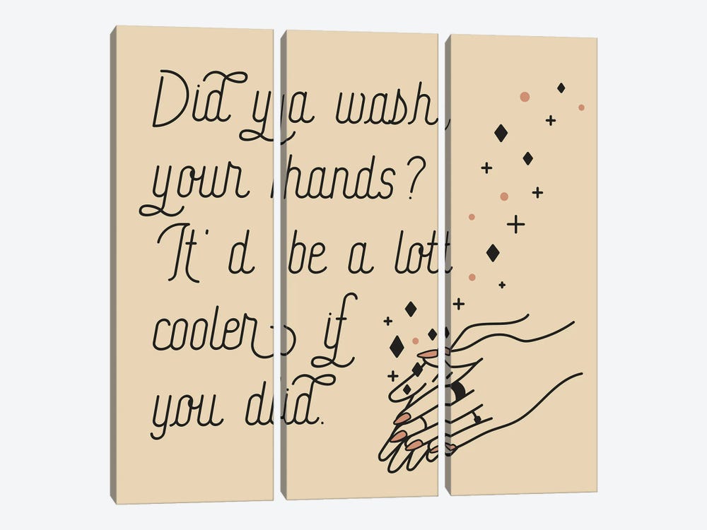 Wash Your Hands by Allie Falcon 3-piece Art Print