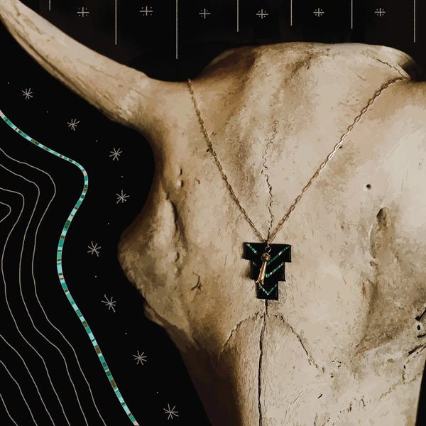 Allie Falcon: Buffalo Skull & Turquoise by Allie Falcon