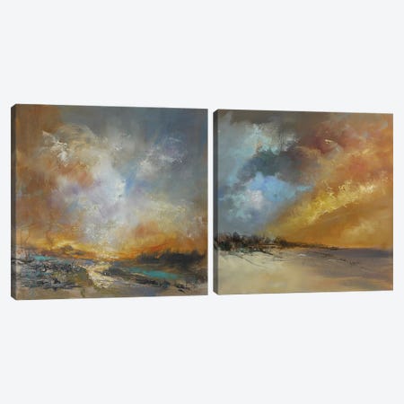 Golden Diptych Canvas Print Set #AFD2HSET001} by Anne Farrall Doyle Canvas Artwork