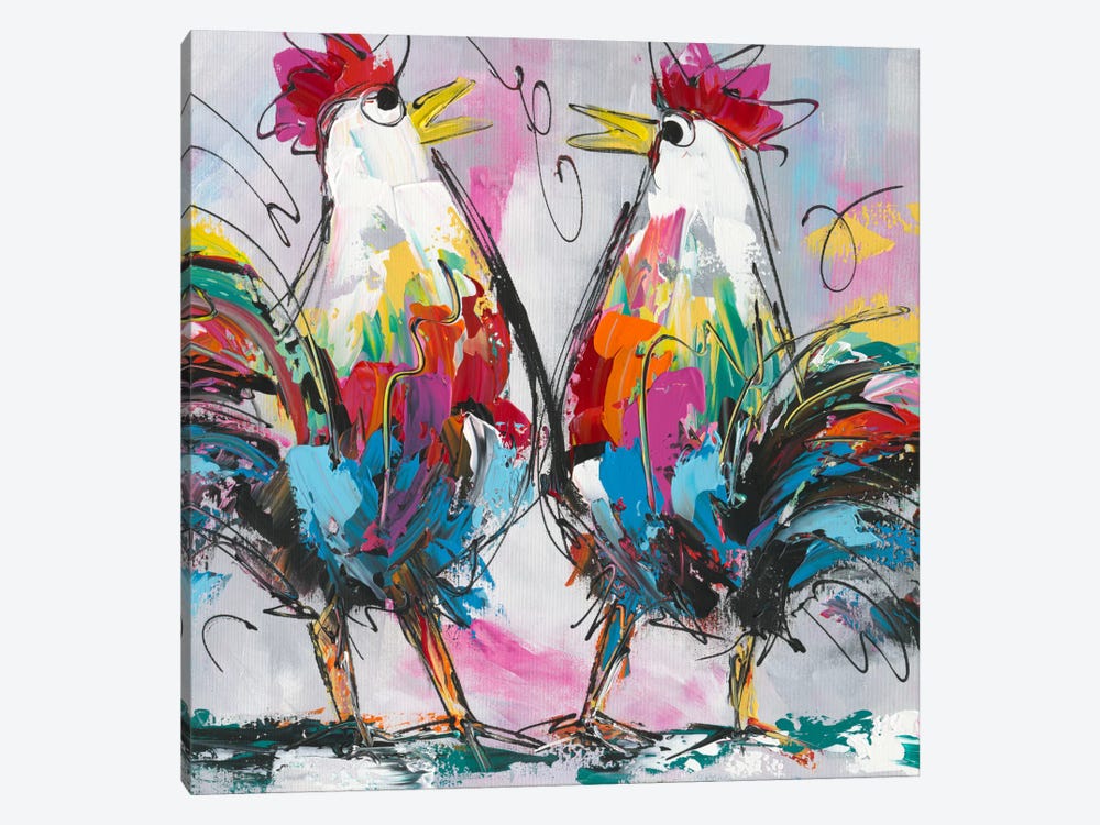 Let's Talk About Chicken by Art Fiore 1-piece Art Print