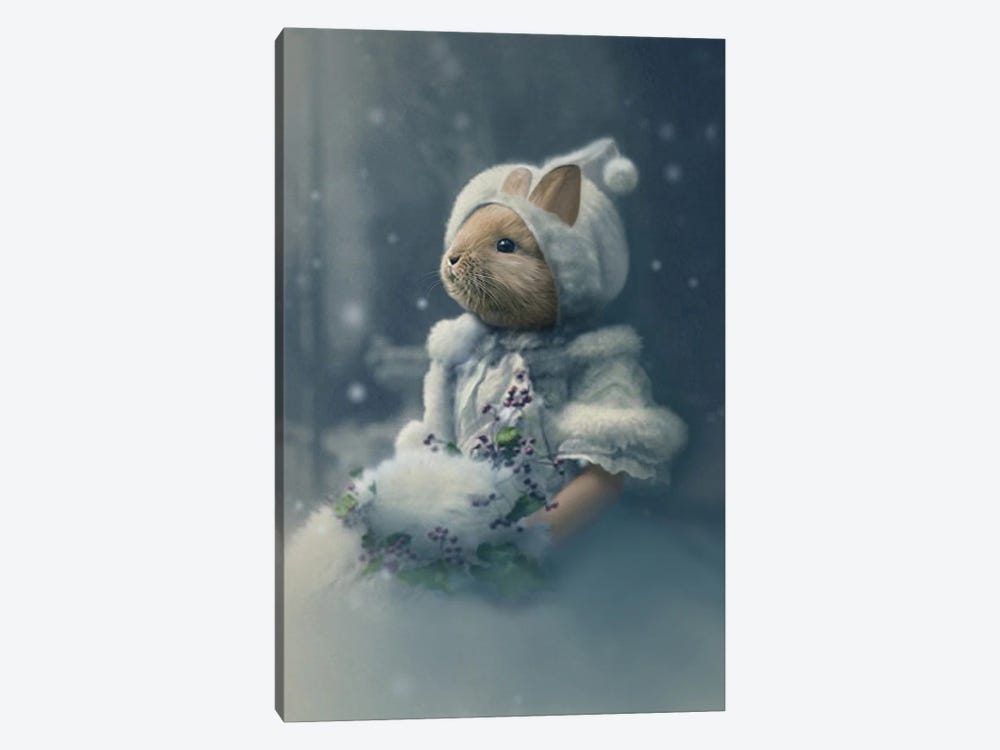 Bonnie The Snow Bunny by Animal Fancy 1-piece Canvas Print