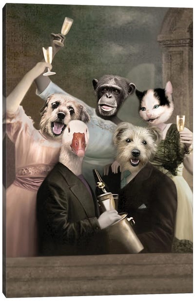 Its A Party Canvas Art Print - Animal Fancy