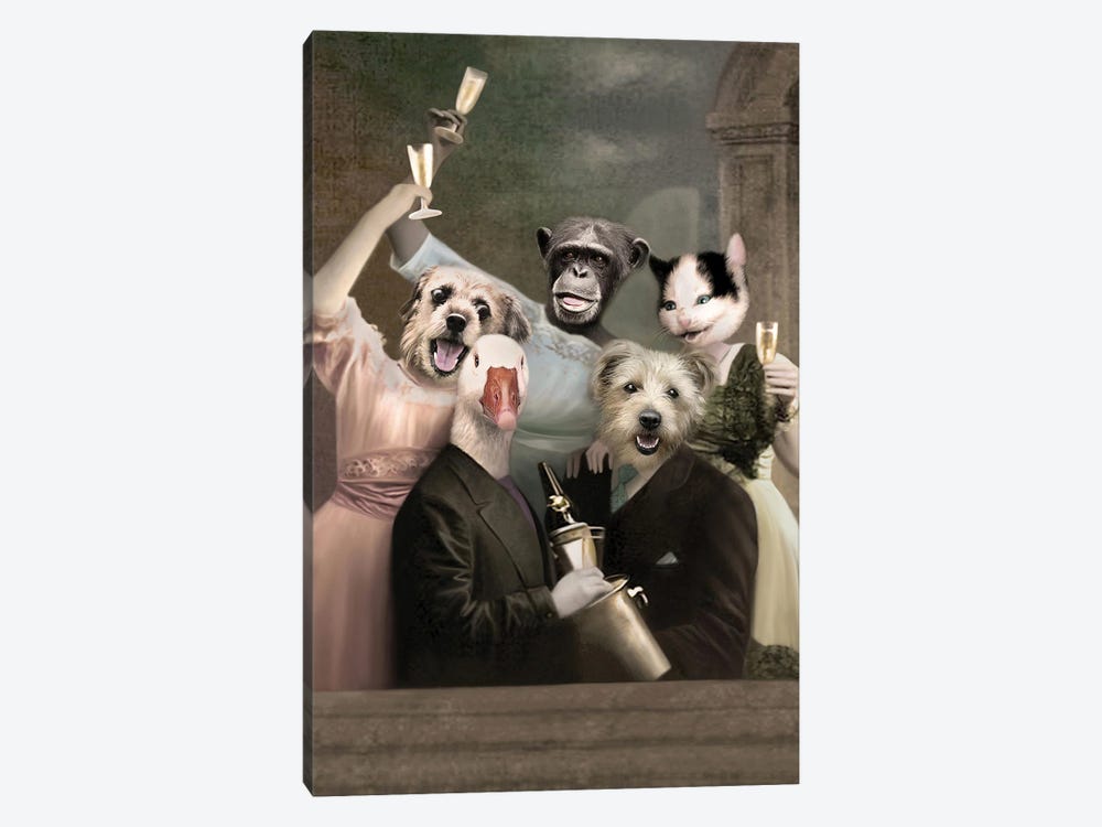 Its A Party by Animal Fancy 1-piece Canvas Wall Art