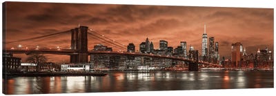New York XIX Canvas Art Print - Brooklyn Bridge