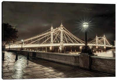 Albert Bridge II Canvas Art Print - London Art