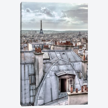 Paris Rooftops Canvas Print #AFR35} by Assaf Frank Canvas Print