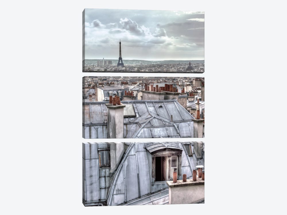 Paris Rooftops 3-piece Canvas Art