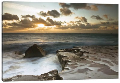 Splendid Sunrise Canvas Art Print - Beach Sunrise & Sunset Art