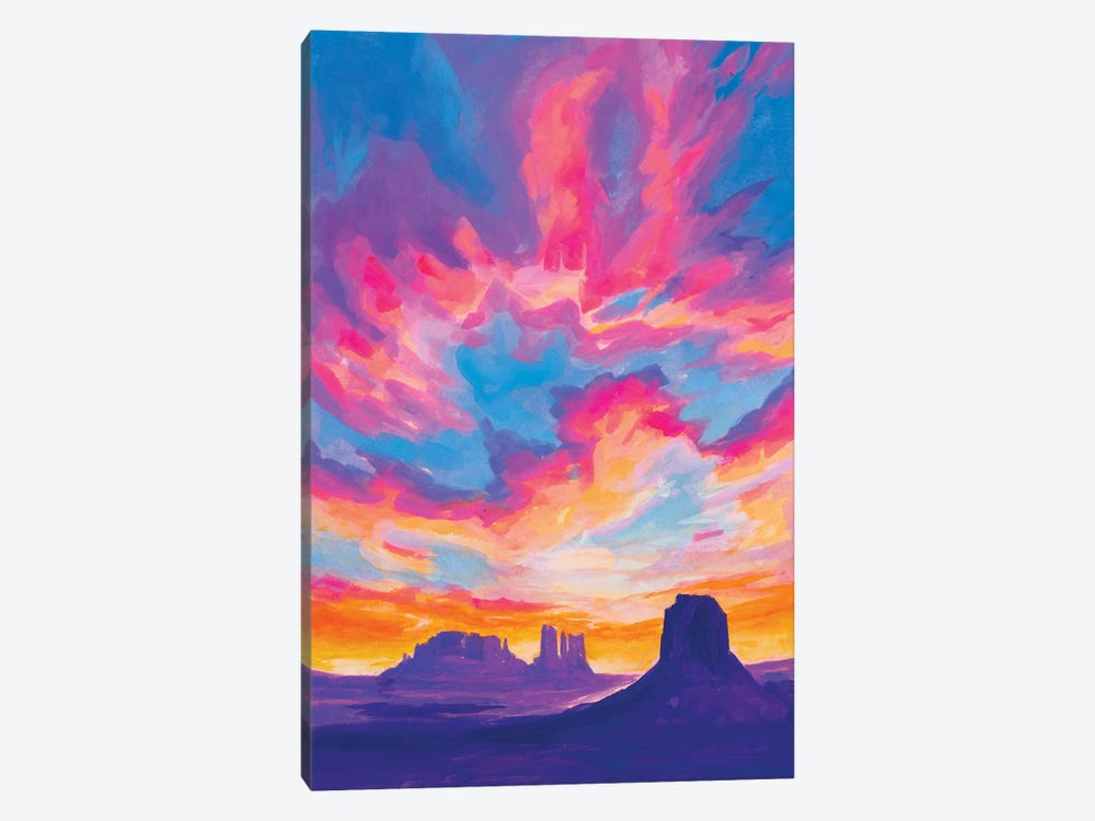 Desert Sunset Study by Andrea Fairservice 1-piece Canvas Artwork