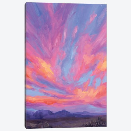 Distant Mountains Under Sherbet Skies Canvas Print #AFS14} by Andrea Fairservice Canvas Art