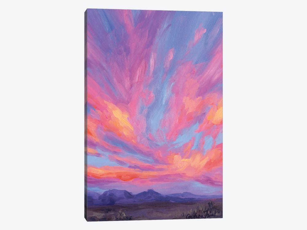Distant Mountains Under Sherbet Skies by Andrea Fairservice 1-piece Canvas Wall Art