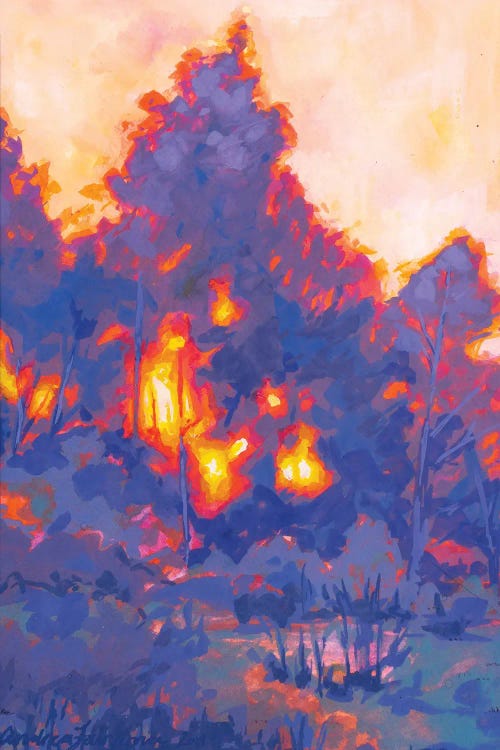 Fiery Sunset Study I