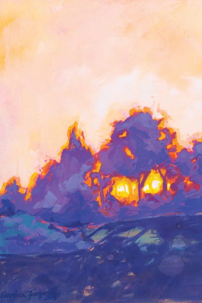 Andrea Fairservice: Fiery Sunset Study II by Andrea Fairservice