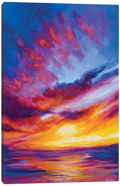 Fire In The Sky Canvas Art Print - Andrea Fairservice