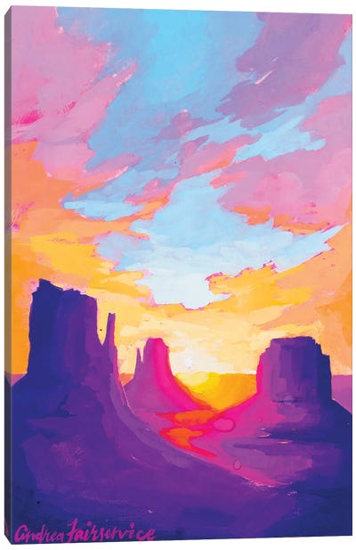 Landscapes That Glow Canvas Art Print - Pops of Pink