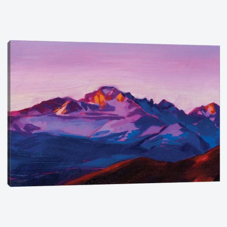 Longs Peak Sunrise Canvas Print #AFS34} by Andrea Fairservice Canvas Artwork