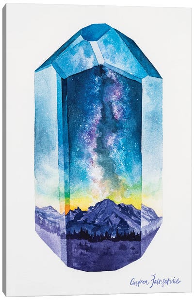 Milkyway Mountain Canvas Art Print - Andrea Fairservice