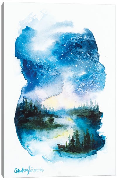 Night Reflections Canvas Art Print - Andrea Fairservice